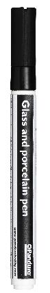 Glas- en porseleinstift - 2 mm - zwart