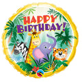 folie ballon 45 cm - happy birthday jungle