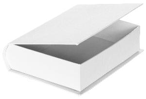 Kartonnen boek 14 x 17 x 4,5 cm
