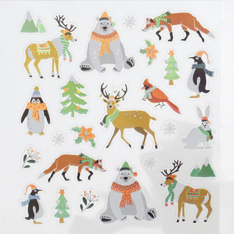 Stickers - 24 stuks - winterdieren
