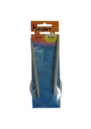 Pony rondbreinaald - 80 cm kabel - 8 mm