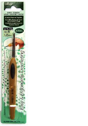 Clover haaknaald - ergonomisch - staal - 1,25 mm