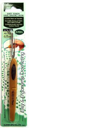 Clover haaknaald - ergonomisch - staal - 0,75 mm