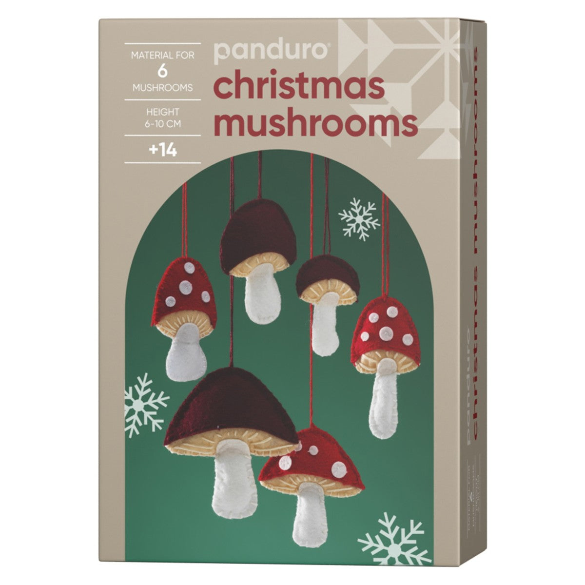 Panduro DIY kit - Christmas Mushrooms