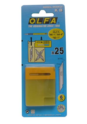 Olfa reservemesjes voor penmes- 25 stuks