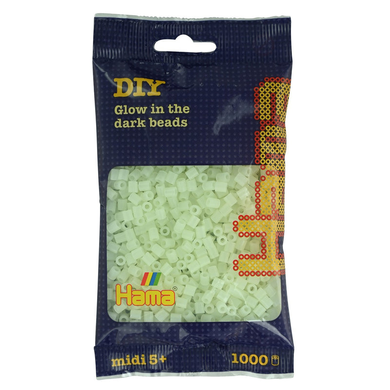 Hama Midi - strijkkralen - 1000 stuks - glow-in-the-dark green 55