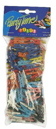 Mini wasknijpers - 200 stuks - gekleurd