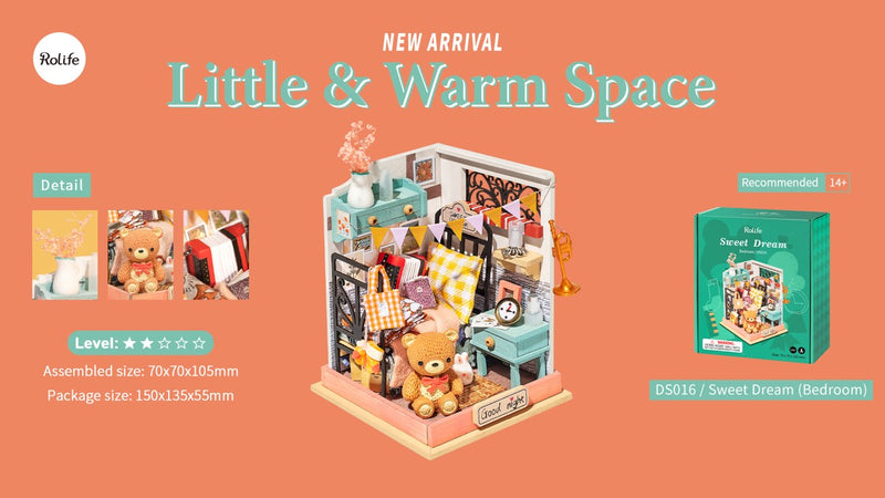 Robotime miniatuur DIY kit - Sweet Dream (Bedroom)