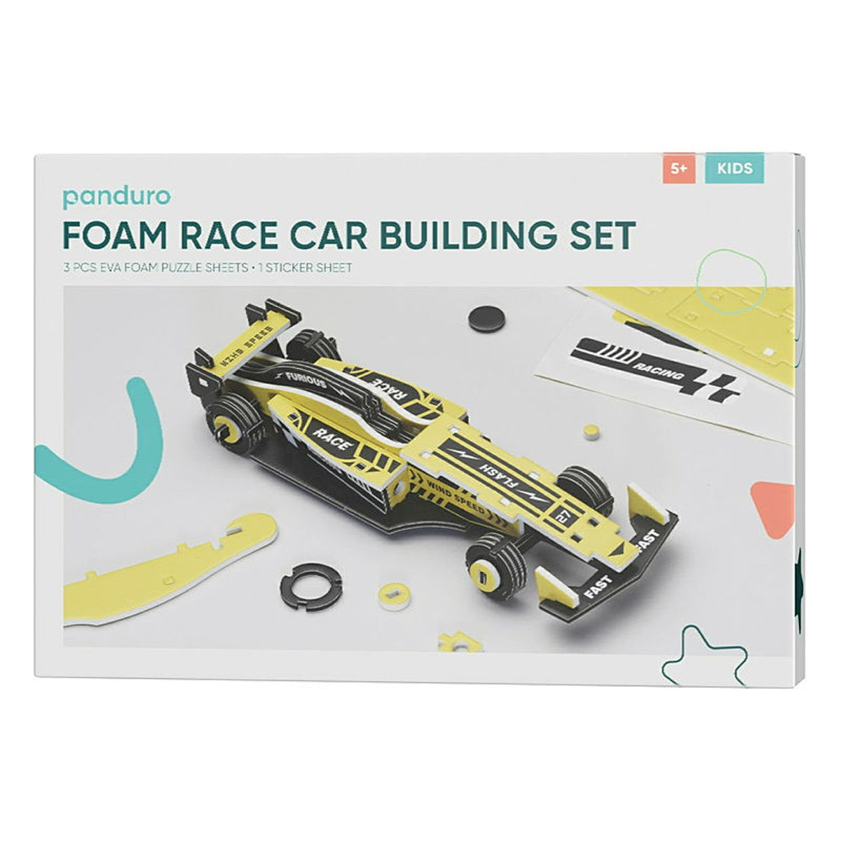 Panduro Kids DIY kit - foam race car