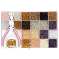 Rocailles + tang & accessoires - 20 warme kleuren