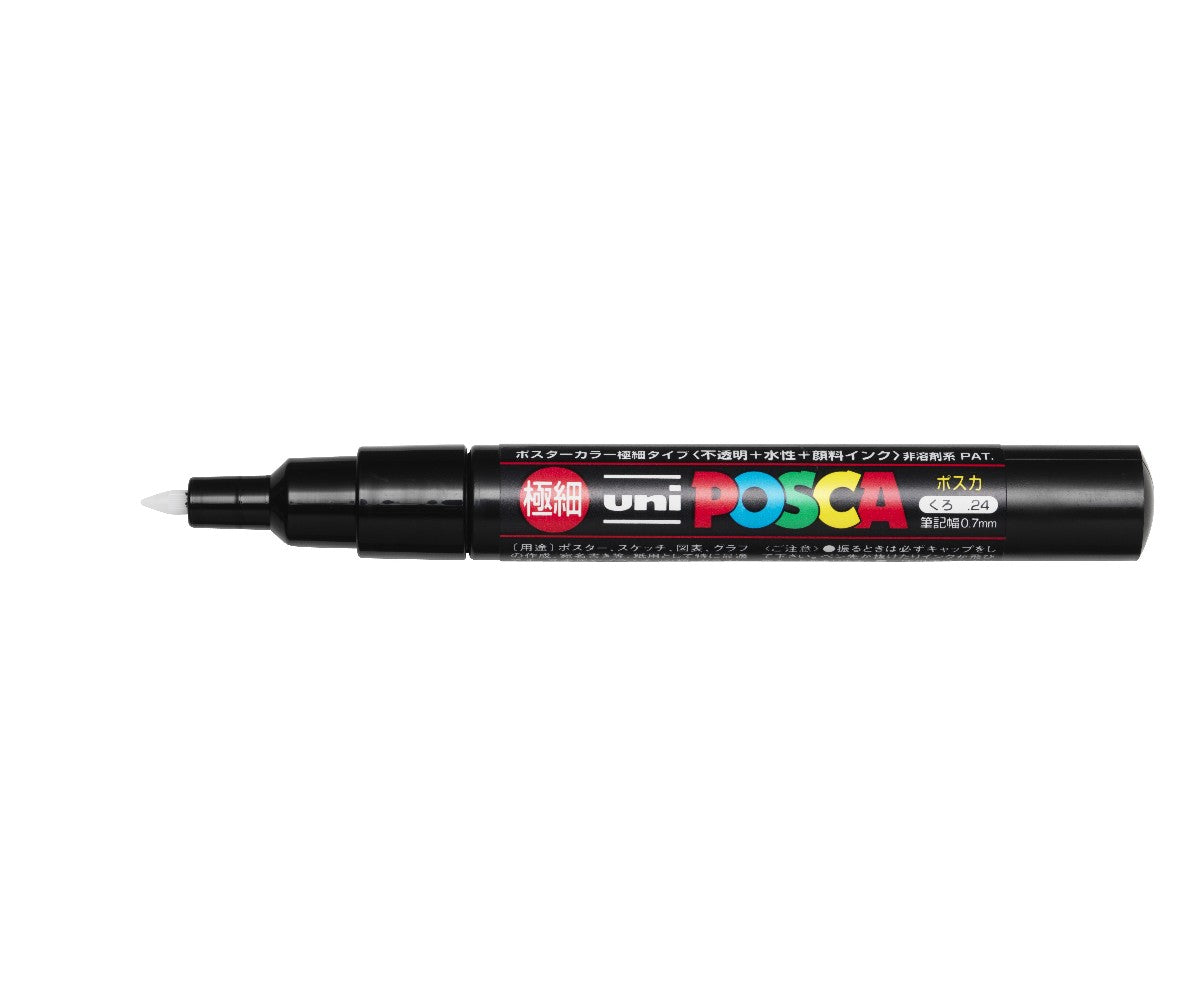 POSCA acrylmarker - extra fijn PC-1MC - 0,7-1 mm - zwart