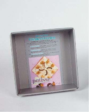 Bakvorm vierkant vaste bodem- 26 cm