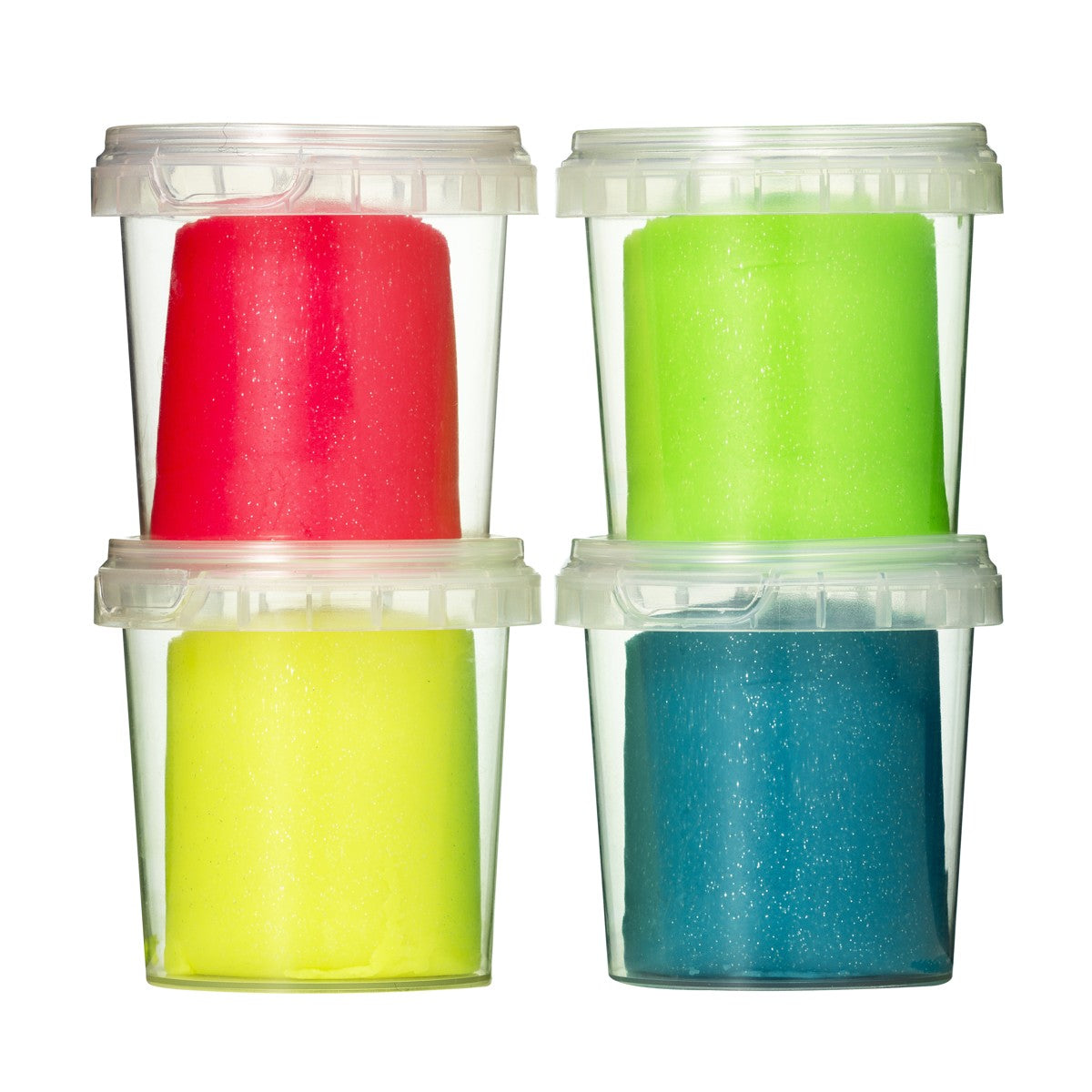 Panduro klei 4x 100 gram - glitter