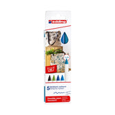 edding 4600 textile pen set - 5 stuks - cool