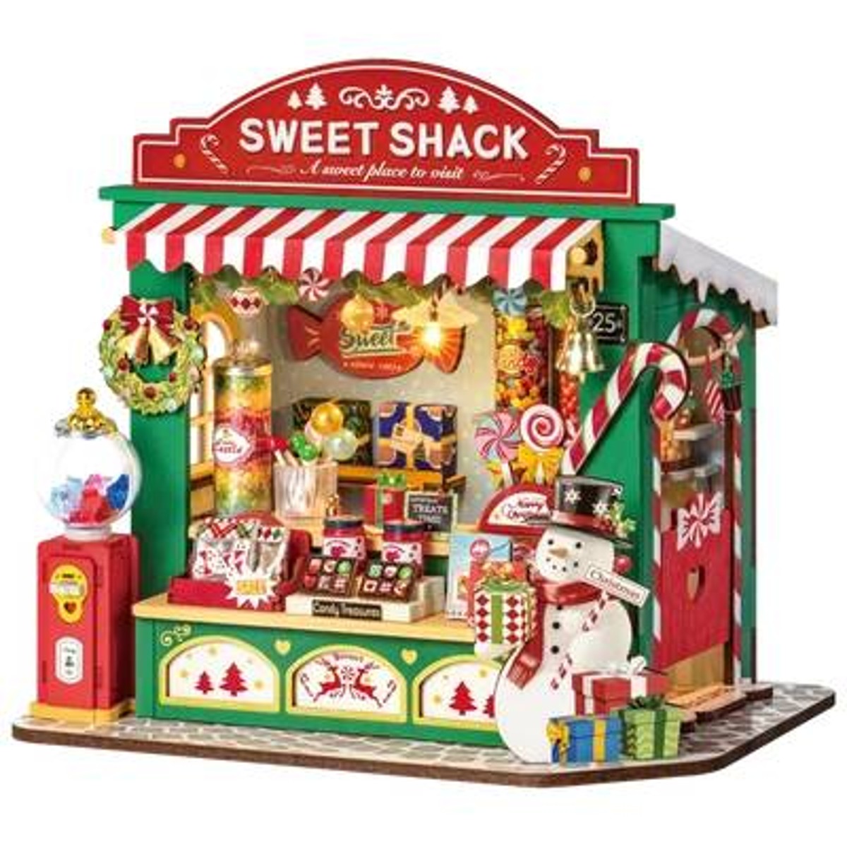 Robotime houten 3D puzzel - Christmas Candy Stand