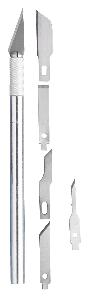 Penmes met aluminium handvat incl. 6 diverse mesjes