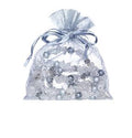 Zakjes - organza - 10 stuks - zilver