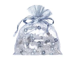 Zakjes - organza - 10 stuks - zilver