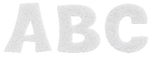 Funky Foam stickers - letters - glitter wit