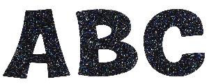 Funky Foam stickers - letters - glitter zwart