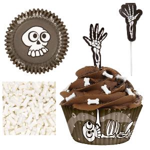 Decoratie set Skelet cupcakes
