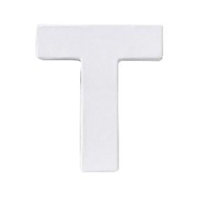 Letter karton T- Wit 10 cm