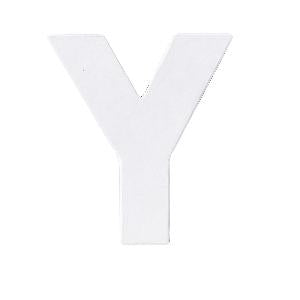 Letter karton 10 cm/ Wit- Y