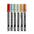Glas- en porseleinstiften set - 6 stuks - metallic
