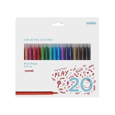 Creative Colors viltstiften - dun - 20 stuks