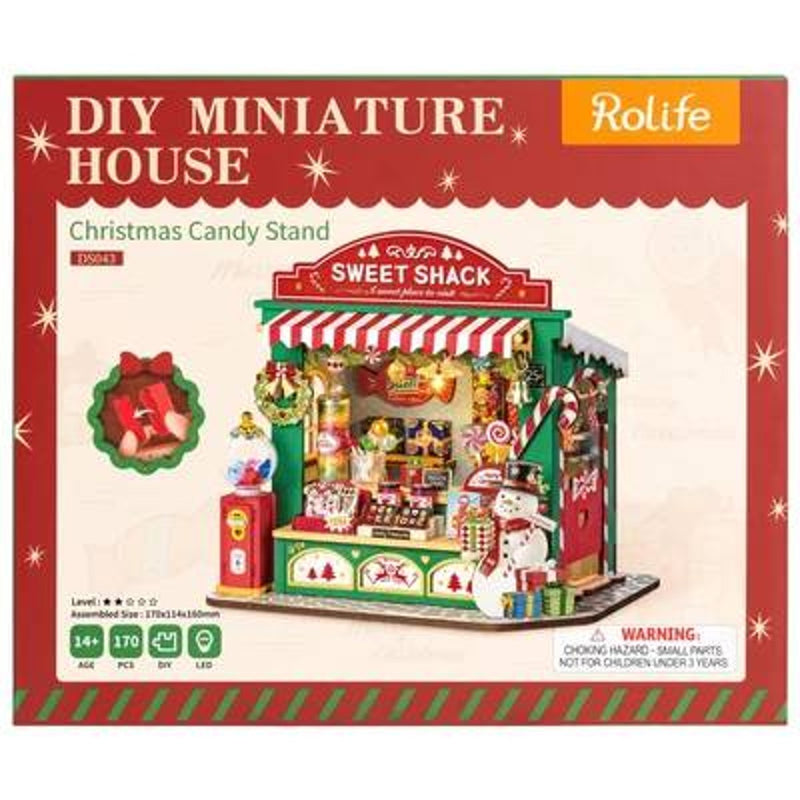 Robotime houten 3D puzzel - Christmas Candy Stand
