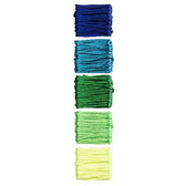 satijnkoord 5x 4 meter - groen/blauw mix