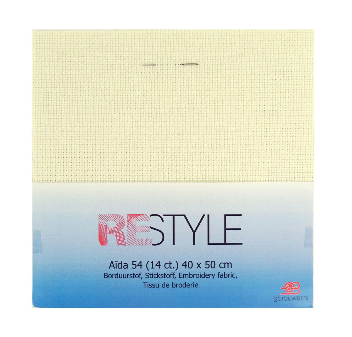 borduurstof aida 54/ 14 count - 40x50 cm ecru