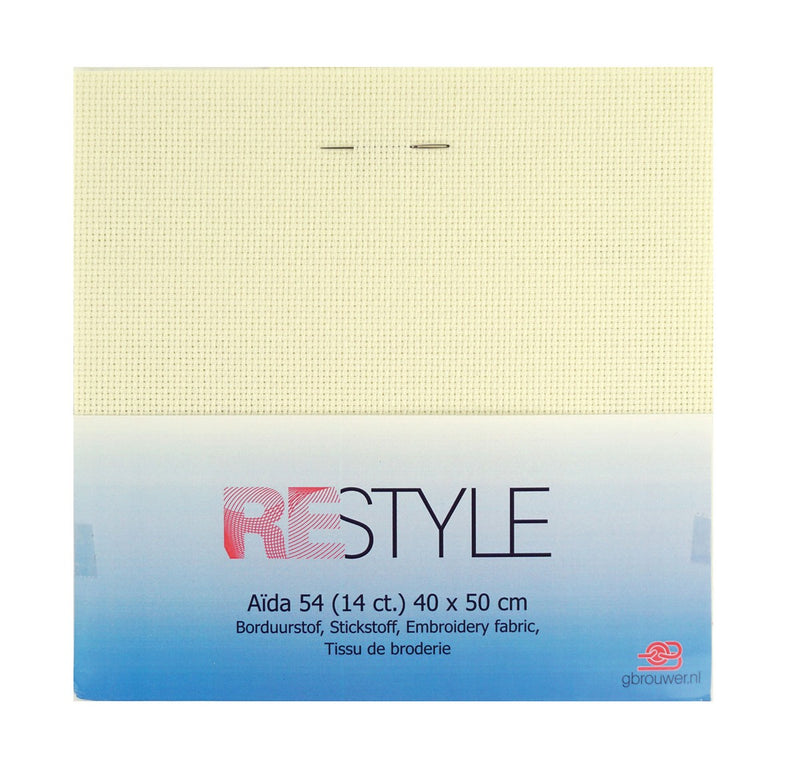 borduurstof aida 54/ 14 count - 40x50 cm ecru