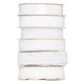 Mix van 6 linten - 12 mm - wit