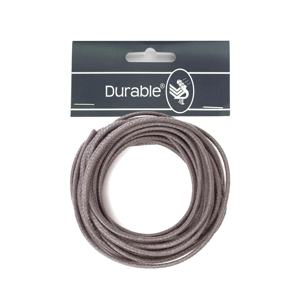 waxkoord 2 mm - 5 meter grijs
