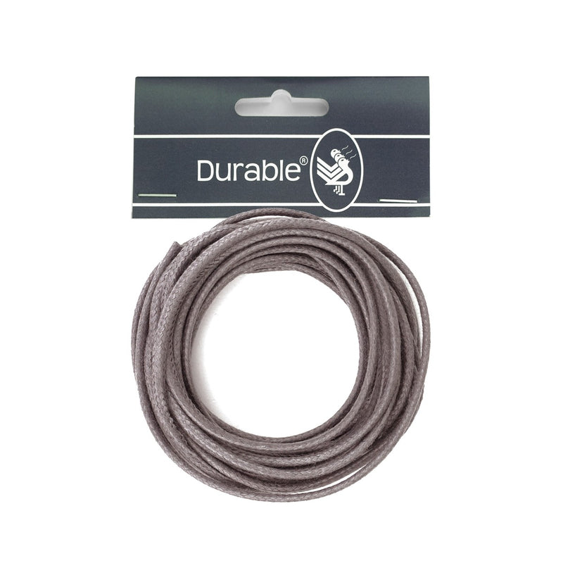 waxkoord 2 mm - 5 meter grijs