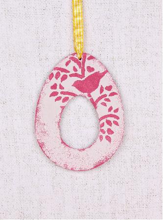MDF paasornament set van 4