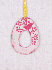 MDF paasornament set van 4