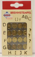 Houtbrand stempels - 16 stuks - alfabet A-L