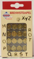 Houtbrand stempels - 16 stuks - alfabet M-Z