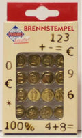 Stempels voor houtbrandset 16-delig cijfers