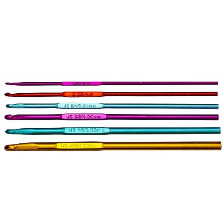 Pony haaknaalden set - aluminium - 2,5 tot 6 mm