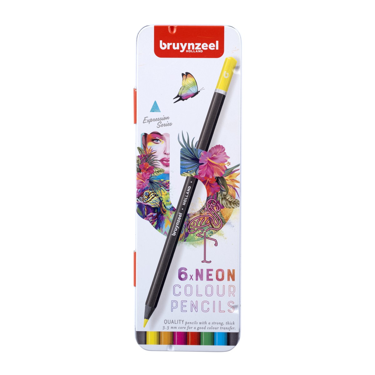 Bruynzeel Creatives - kleurpotloden - 6 stuks - neon