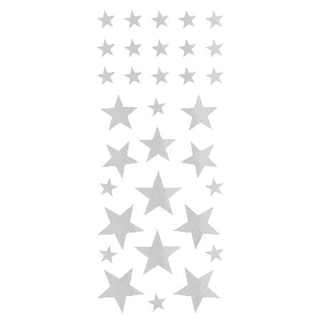 Stickers sterren - 128 stuks - zilverkleurig