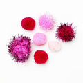 Pompon mix 50 stuks - roze