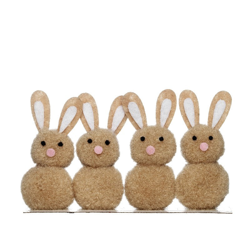 Chenille konijnen 4st