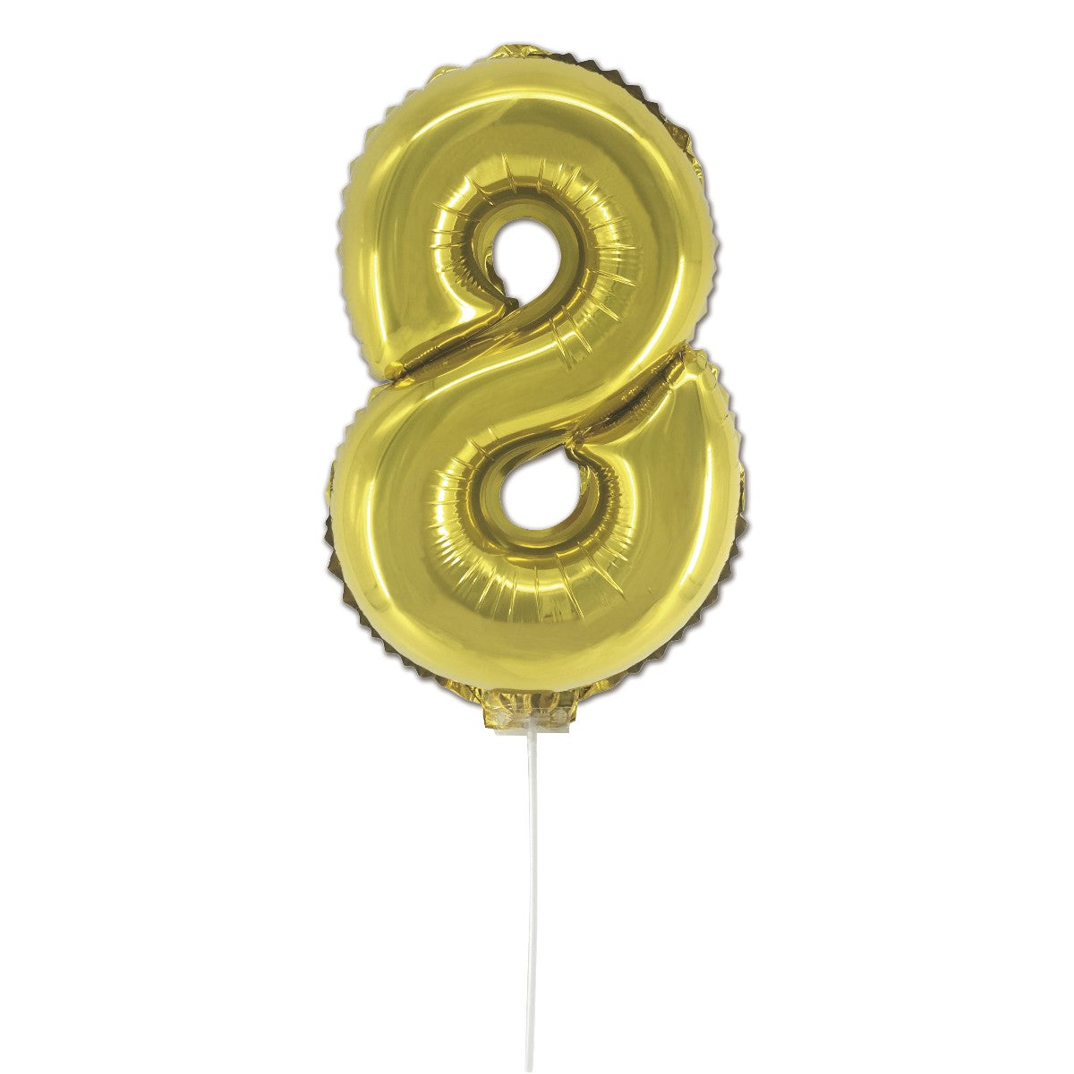 Cijferballon goudkleurig - 32 cm - 8