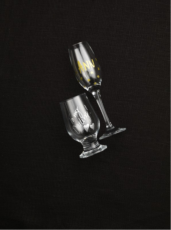 Glasmarkers - 2 stuks - metallic