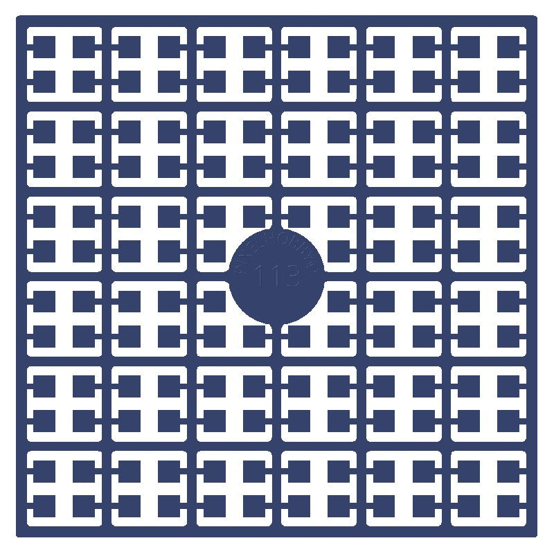Pixelmatje - wedgewood blauw donker 113