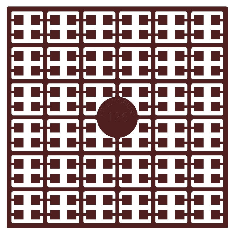 Pixelmatje - roestroodbruin 126